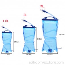 Tbest Foldable 1.5L/2L/3L Outdoor Camping Hiking Drinking Water Bag Portable Water Storage Bags, Water Bladder, Drinking Pouch